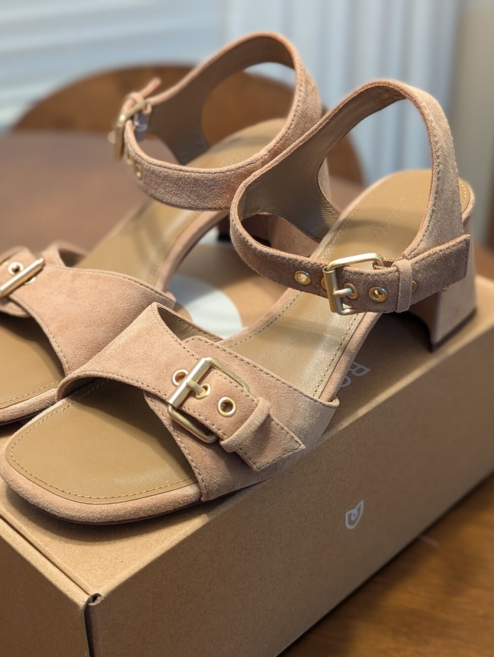 Madewell The Neeka Ankle-Strap Heeled Sandal tawny khaki - Picture 6 of 9